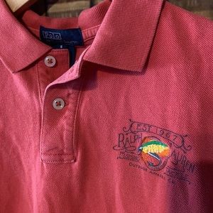 Polo‎ Ralph Lauren embroidered fishing lure lapel polo shirt